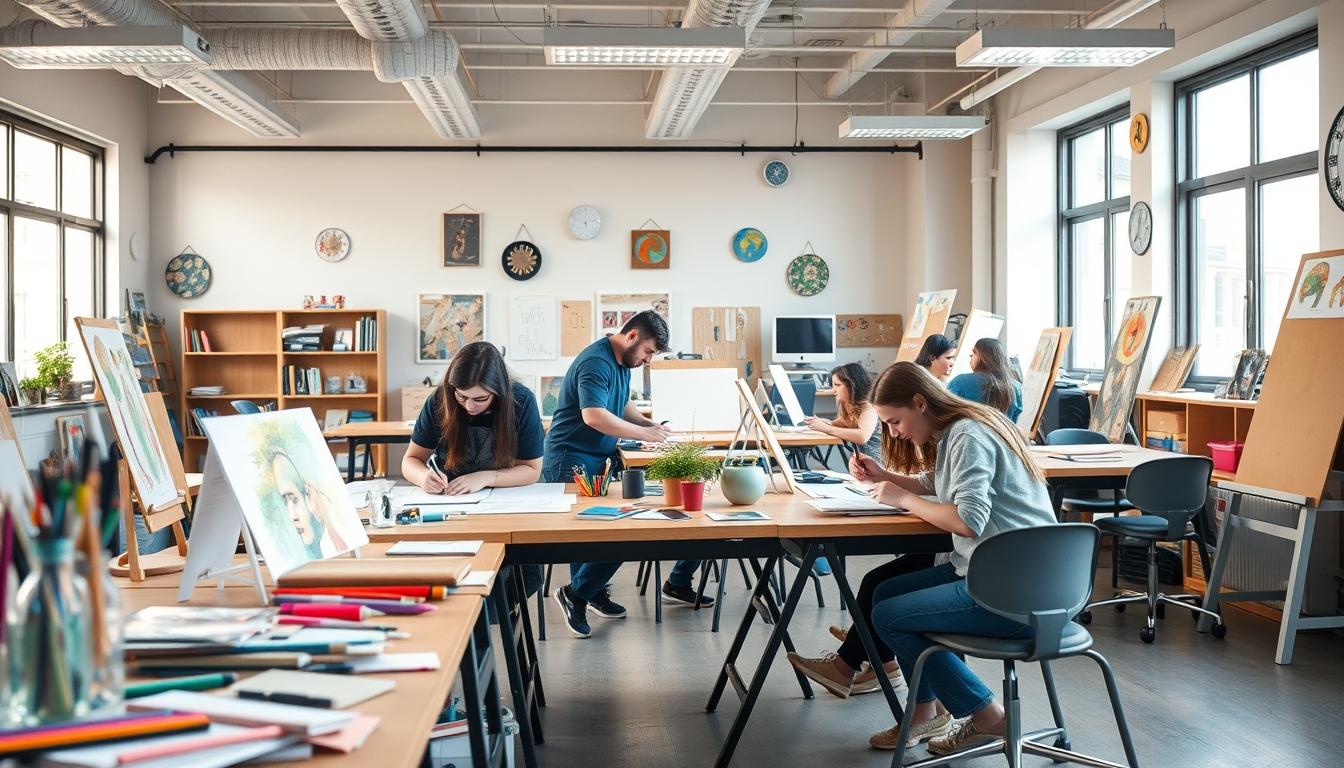 Student using a study guide to organize academic notes